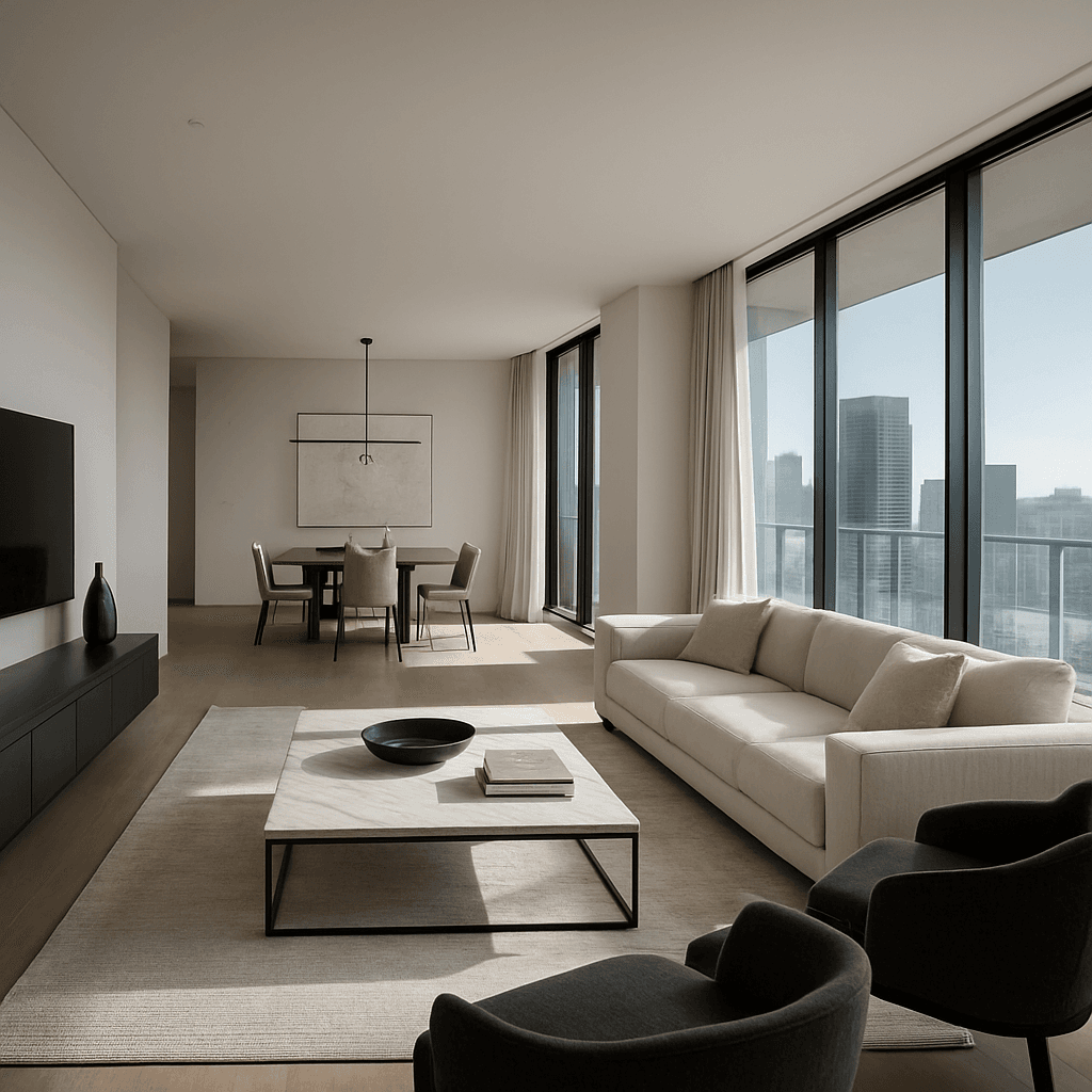 Clean modern home interior for professional cleaning services